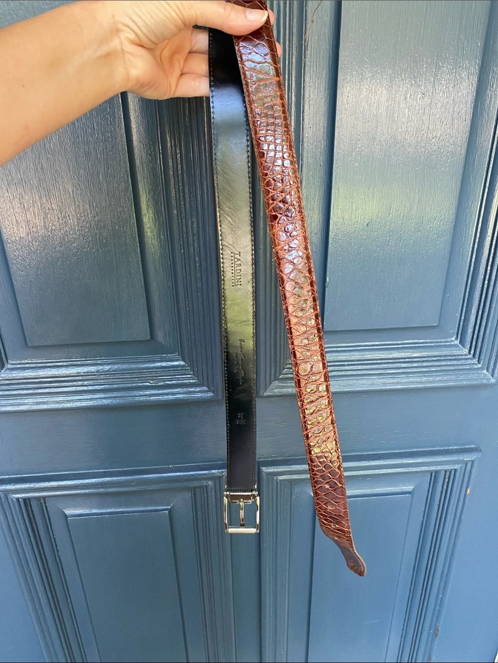 TARDINI Brown Alligator Men’s Belt